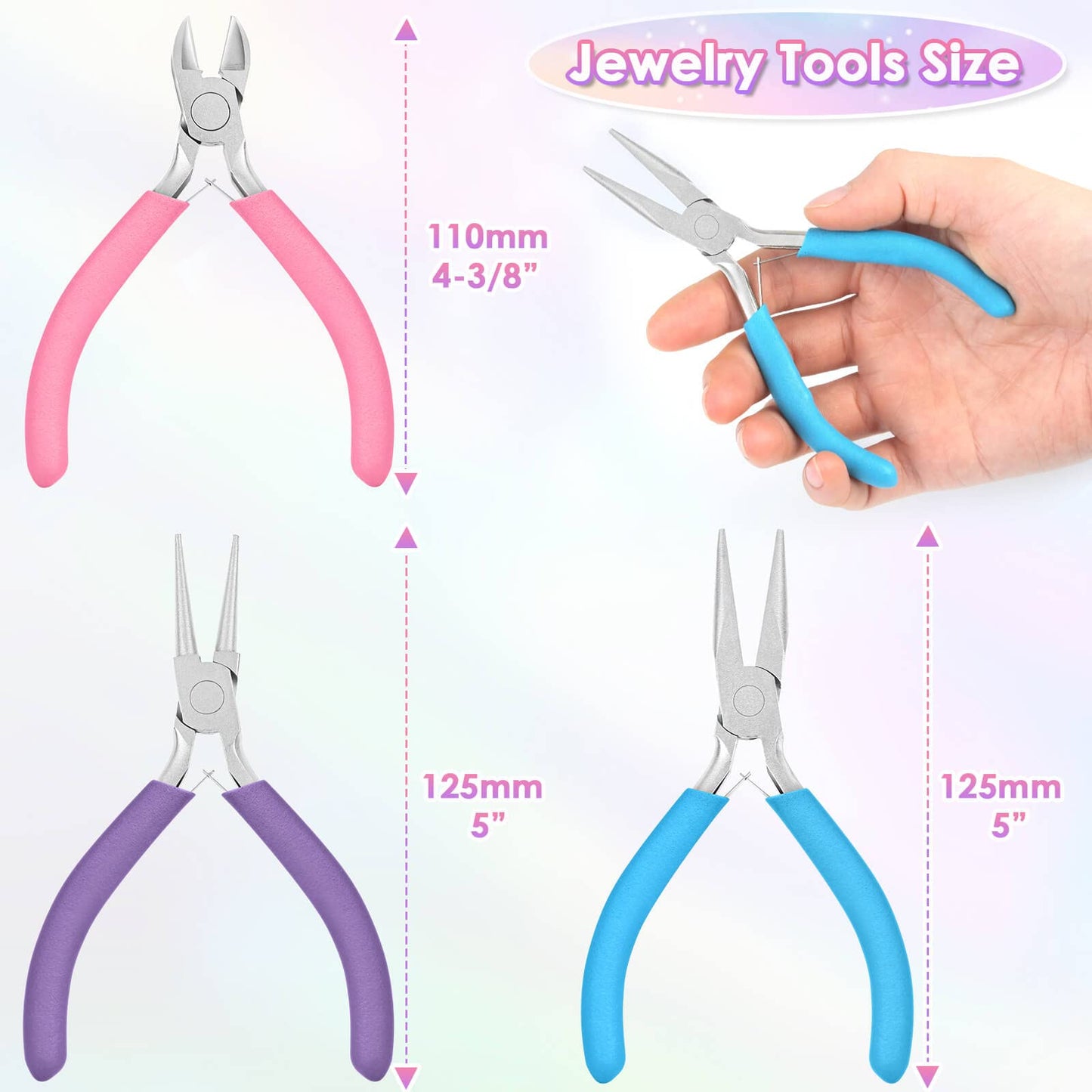 Azalea Marketplace Picks 🌺: Jewelry Pliers Set - Needle Nose, Round Nose and Wire Cutters for Jewelry Making, Repair and Crafts