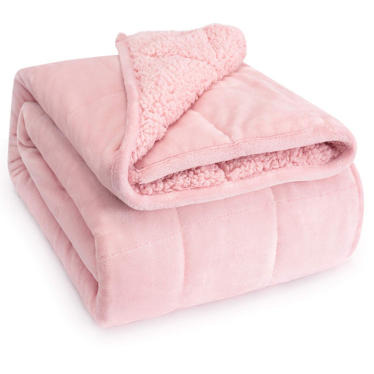 Azalea Marketplace Picks ๐บ: Sherpa Fleece Weighted Blanket, Dual Sided Cozy Fluffy Heavy Blanket, Ultra Fuzzy Throw Blanket with Soft Plush Flannel Top