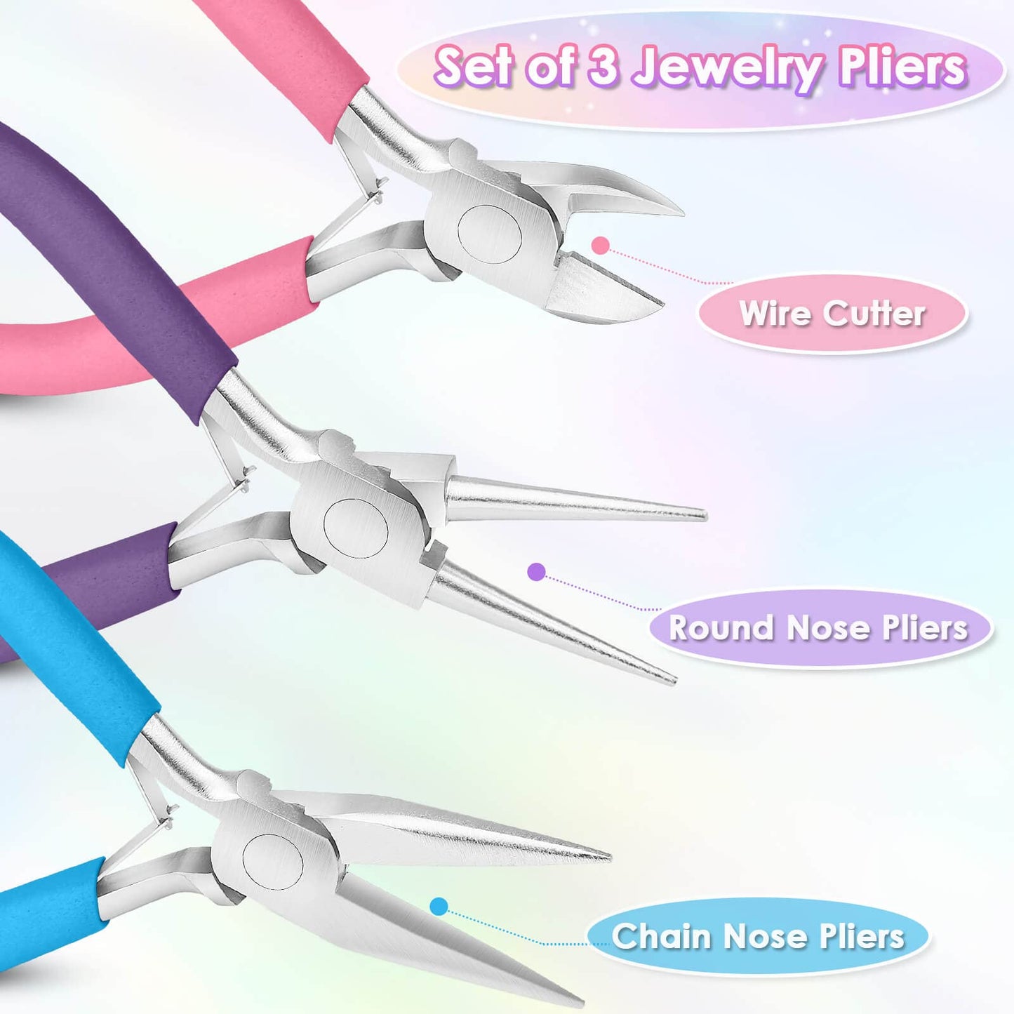 Azalea Marketplace Picks 🌺: Jewelry Pliers Set - Needle Nose, Round Nose and Wire Cutters for Jewelry Making, Repair and Crafts