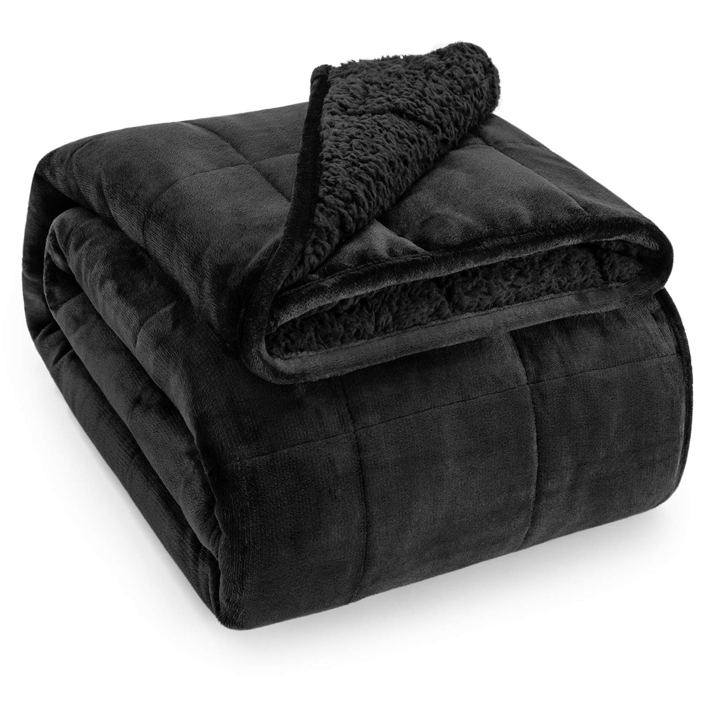 Azalea Marketplace Picks ๐บ: Sherpa Fleece Weighted Blanket, Dual Sided Cozy Fluffy Heavy Blanket, Ultra Fuzzy Throw Blanket with Soft Plush Flannel Top