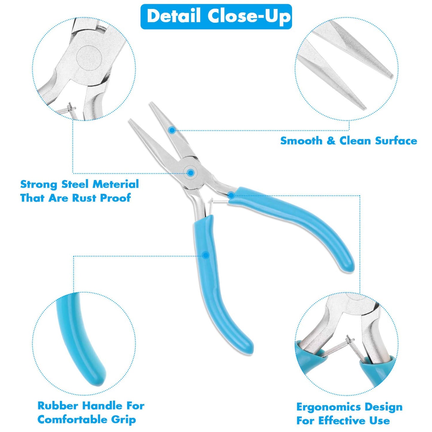 Azalea Marketplace Picks 🌺: Jewelry Pliers Set - Needle Nose, Round Nose and Wire Cutters for Jewelry Making, Repair and Crafts