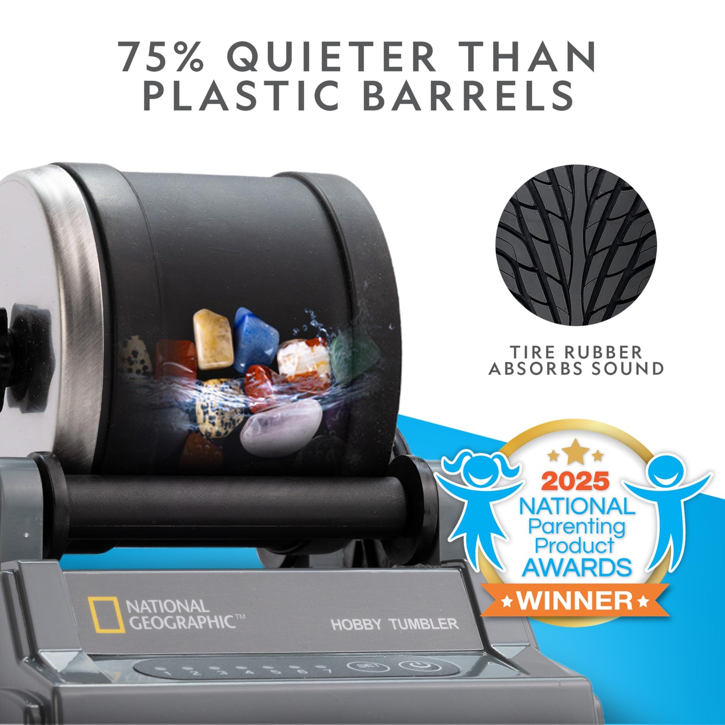 Azalea Marketplace Picks 🌺: Blue Marble National Geographic Rock Tumbler Kit – Hobby Edition Includes Rough Gemstones, and 4 Polishing Grits
