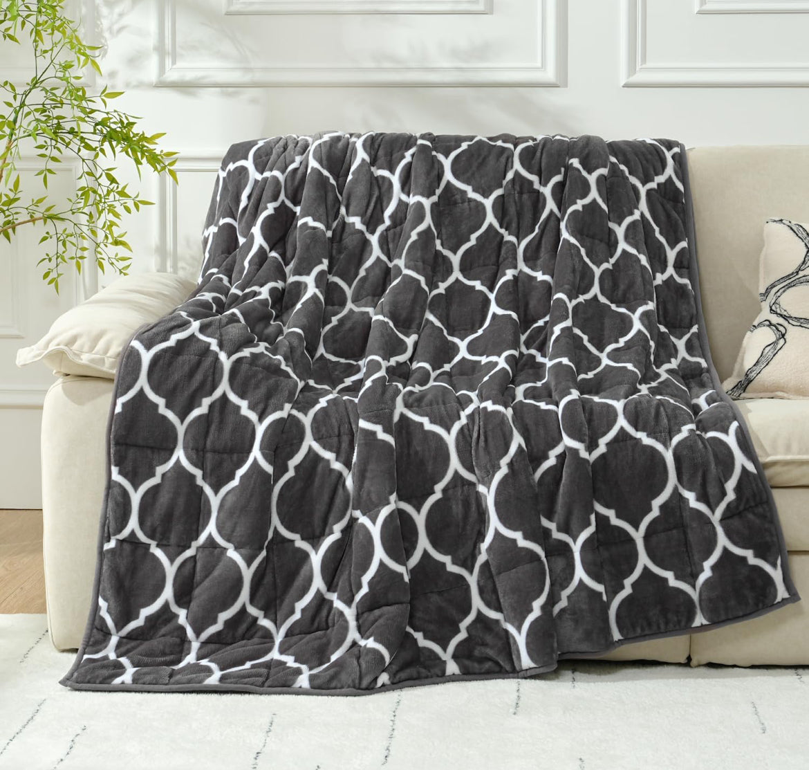 Azalea Marketplace Picks ๐บ: Sherpa Fleece Weighted Blanket, Dual Sided Cozy Fluffy Heavy Blanket, Ultra Fuzzy Throw Blanket with Soft Plush Flannel Top