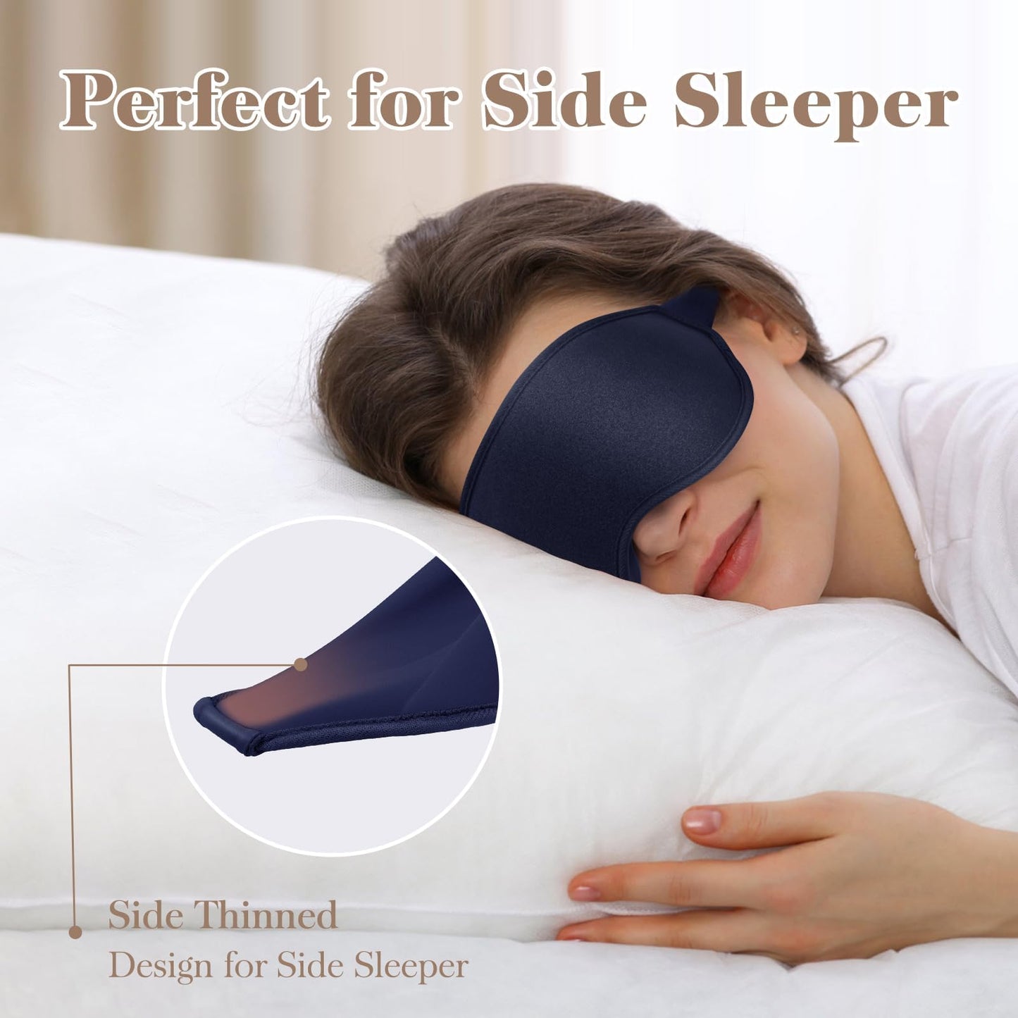 Azalea Marketplace Picks 🌺: 3D Cooling Eye Mask Sleep Mask, Lash Safe, Migraine Ease,  100% Pressure-Free & Light Block-Out Eye Mask for Sleep with Easy Adjustable Strap