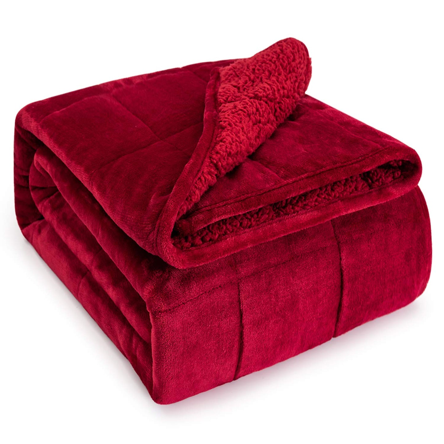 Azalea Marketplace Picks 🌺: Sherpa Fleece Weighted Blanket, Dual Sided Cozy Fluffy Heavy Blanket, Ultra Fuzzy Throw Blanket with Soft Plush Flannel Top