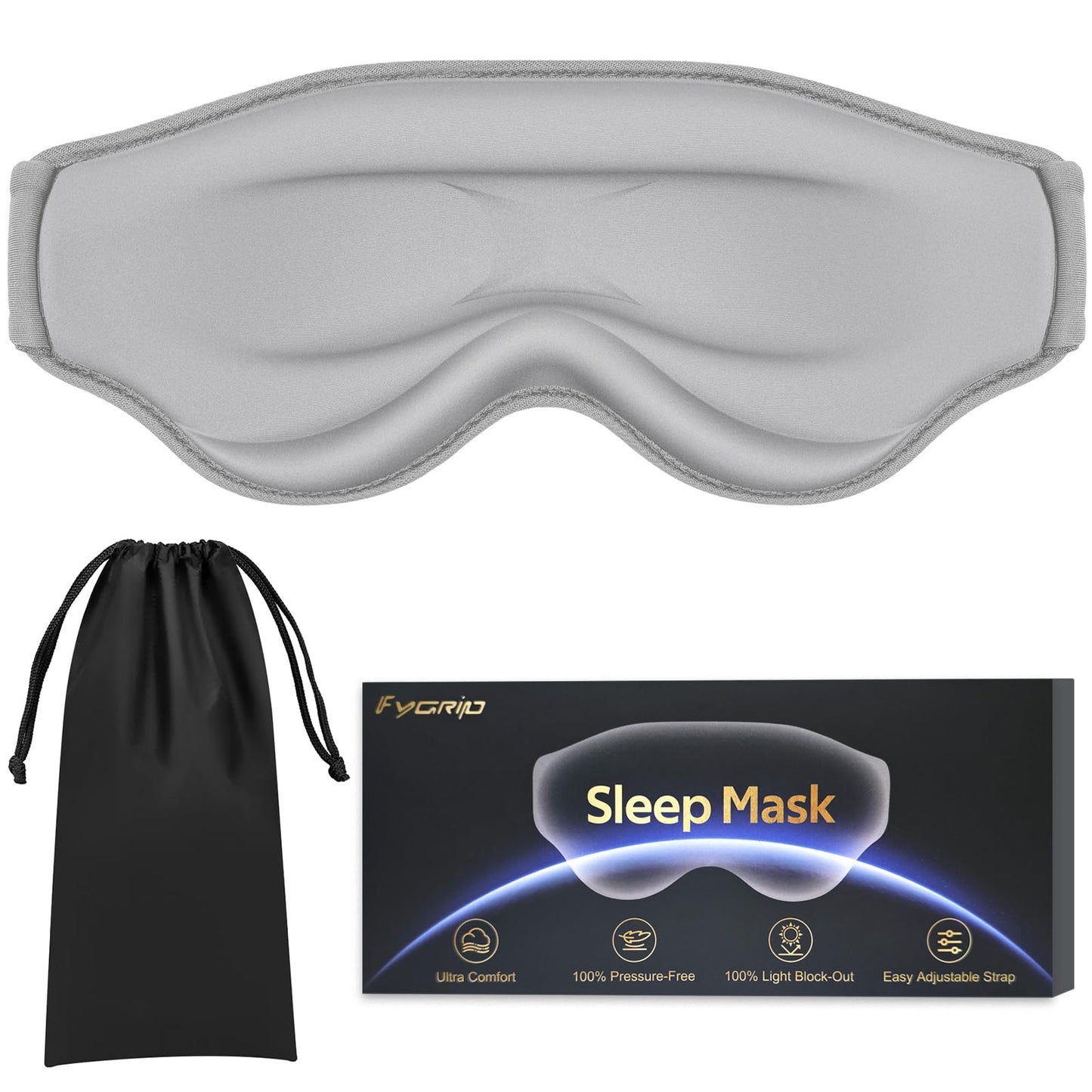 Azalea Marketplace Picks 🌺: 3D Cooling Eye Mask Sleep Mask, Lash Safe, Migraine Ease,  100% Pressure-Free & Light Block-Out Eye Mask for Sleep with Easy Adjustable Strap