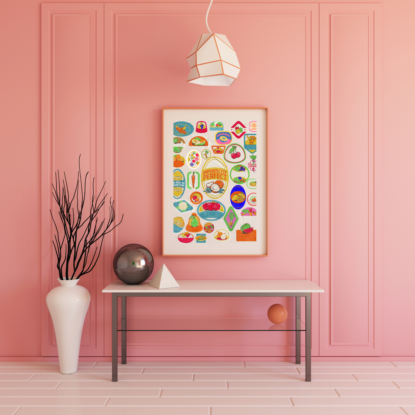 Fruit & Veggie Sticker Digital Art Prints | Printable Produce Digital Art